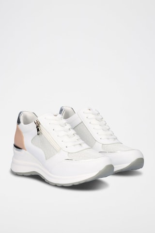 Sneakers - Argentato e bianco