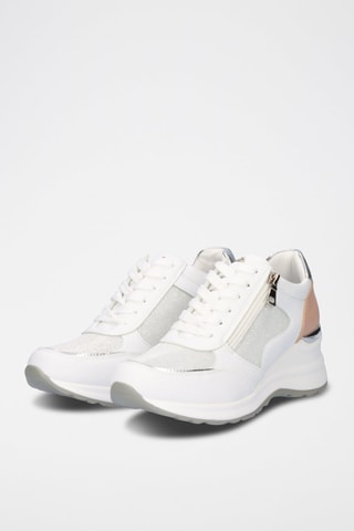 Sneakers - Argentato e bianco