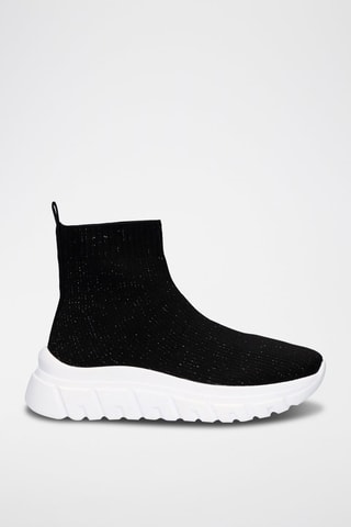 Sneakers con zeppa - Nero