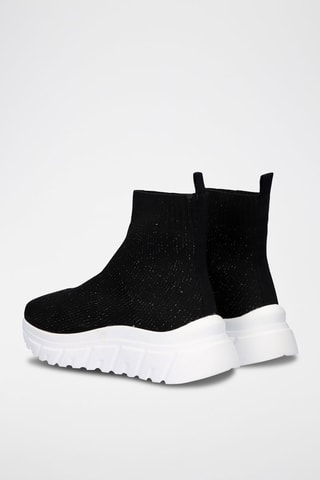 Sneakers con zeppa - Nero