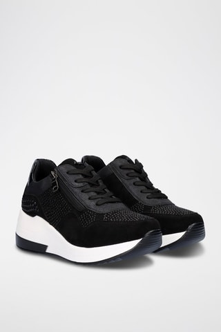 Sneakers con zeppa - Nero