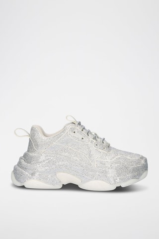 Sneakers platform in pelle - 