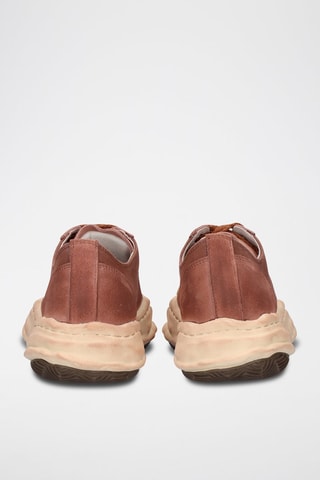 Baskets plateformes en nubuck - Marron