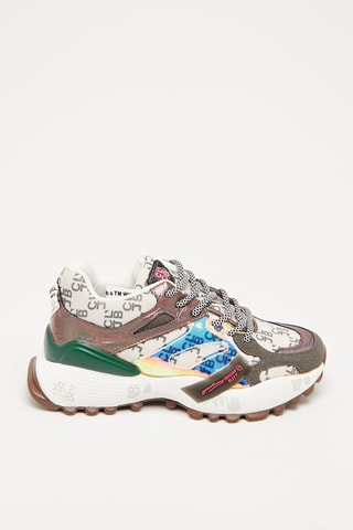 Sneakers Taupe e grigio - Marrone