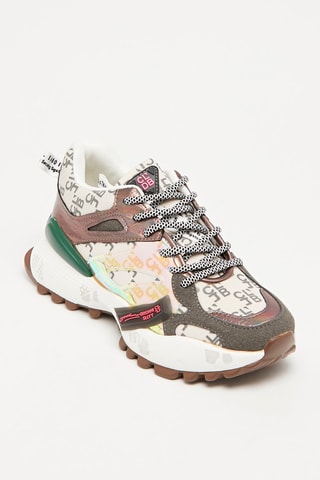 Sneakers Taupe e grigio - Marrone