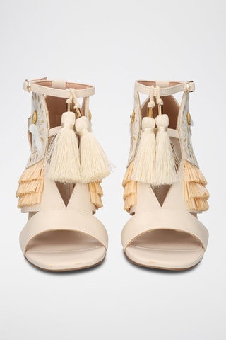 Sandali con tacco - Beige - Beige