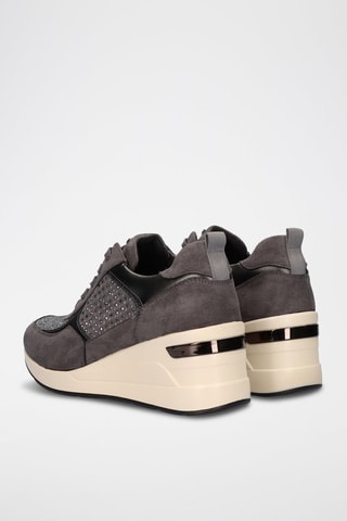 Sneakers con zeppa - Grigio