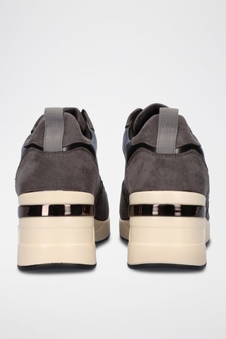 Sneakers con zeppa - Grigio