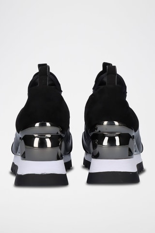 Sneakers con zeppa - Nero