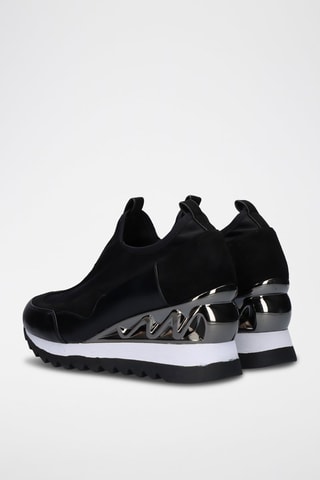 Sneakers con zeppa - Nero