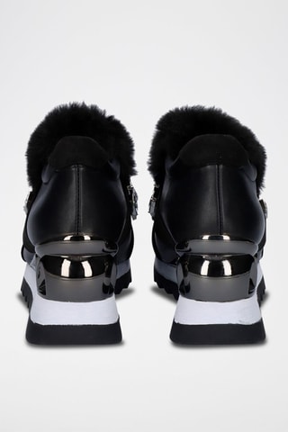 Sneakers con zeppa - Nero