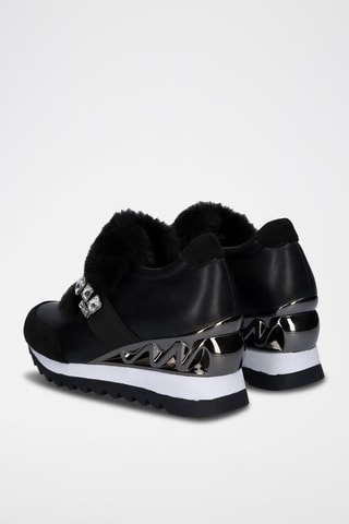 Sneakers con zeppa - Nero