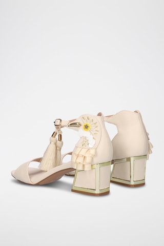 Sandales à talons Luisa - Beige et doré