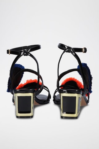 Sandales à talons vernies Luisa - Noir, rouge, vert et bleu
