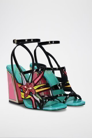 Sandali con tacco Nero e blu - Nero e blu