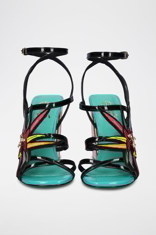 Sandali con tacco Nero e blu - Nero e blu