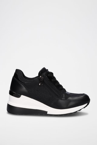 Sneakers con zeppa - Nero