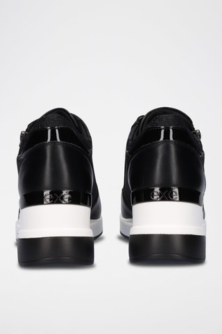 Sneakers con zeppa - Nero