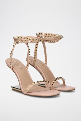 Sandales à talons - Rose et doré