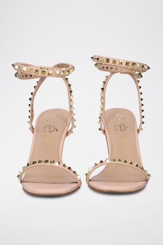 Sandales à talons - Rose et doré