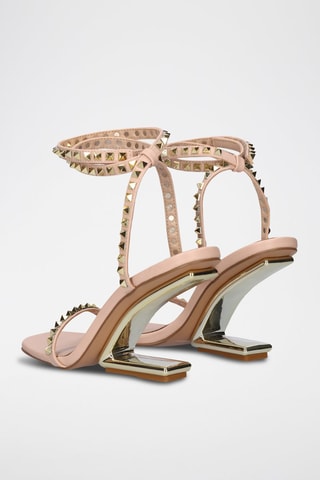 Sandales à talons - Rose et doré