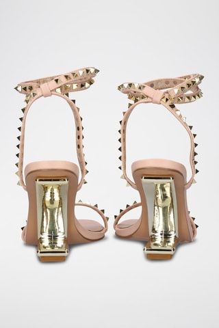 Sandales à talons - Rose et doré