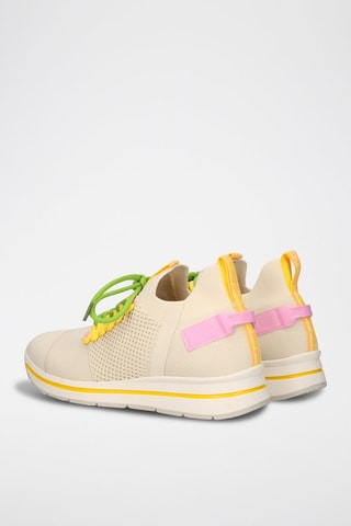 Sneakers - Beige, giallo, rosa e verde