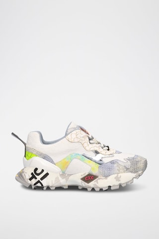 Sneakers platform in pelle - Beige - Beige