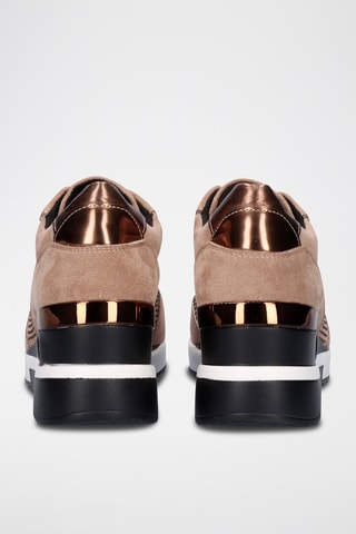 Sneakers con zeppa - Beige