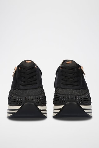 Sneakers platform - Bianco, dorato e nero
