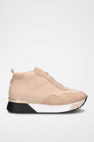 Sneakers con zeppa - Beige