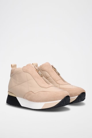 Sneakers con zeppa - Beige