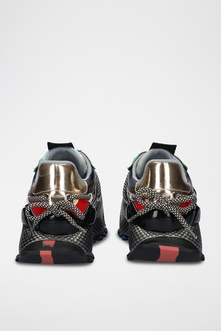 Sneakers platform in pelle - Grigio