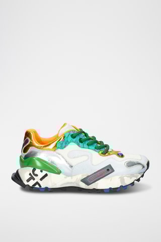 Sneakers platform in pelle - Grigio