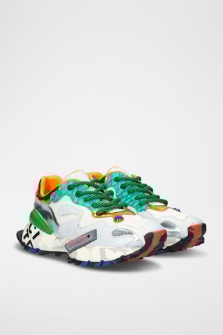 Sneakers platform in pelle - Grigio