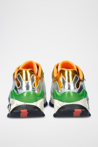 Sneakers platform in pelle - Grigio