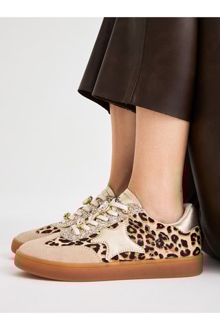 Sneakers in pelle - Beige