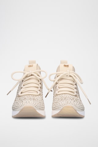 Sneakers con zeppa - Beige
