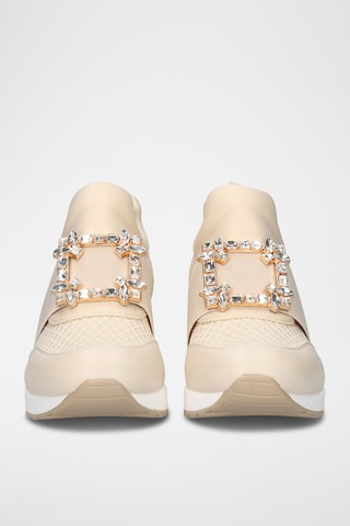 Slip-on con zeppa - Beige