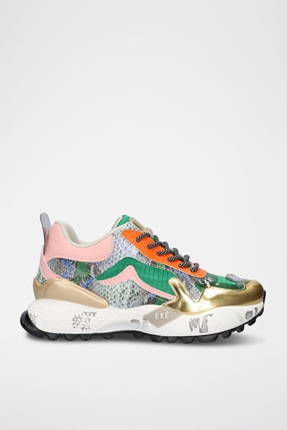 Sneakers platform - Verde e rosa