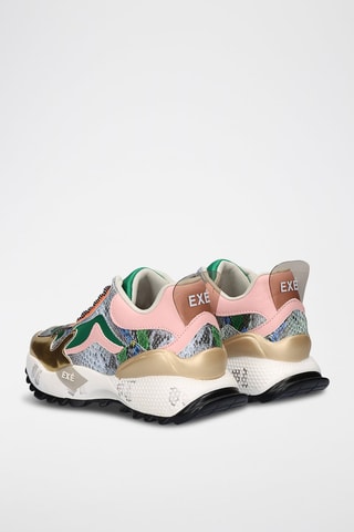 Sneakers platform - Verde e rosa