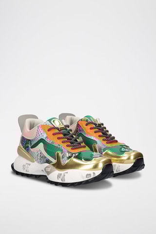 Sneakers platform - Verde e rosa