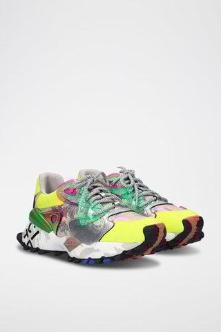 Sneakers platform in pelle - Giallo