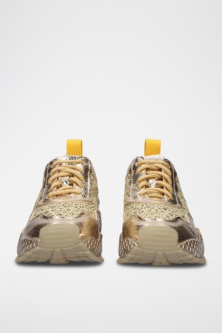 Sneakers platform in pelle - Dorato