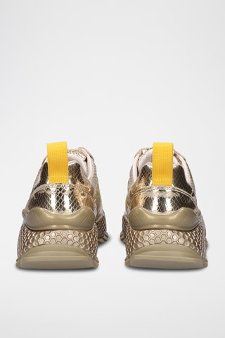 Sneakers platform in pelle - Dorato