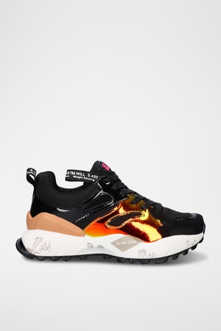 Sneakers con zeppa - Nero