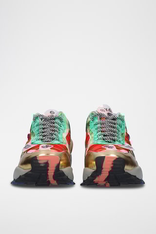 Sneakers platform in pelle - Dorato