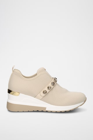 Slip-on con zeppa - Beige