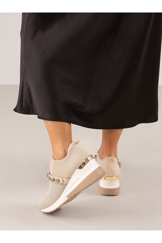 Slip-on con zeppa - Beige