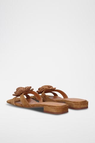 Ciabatte in pelle - Cammello